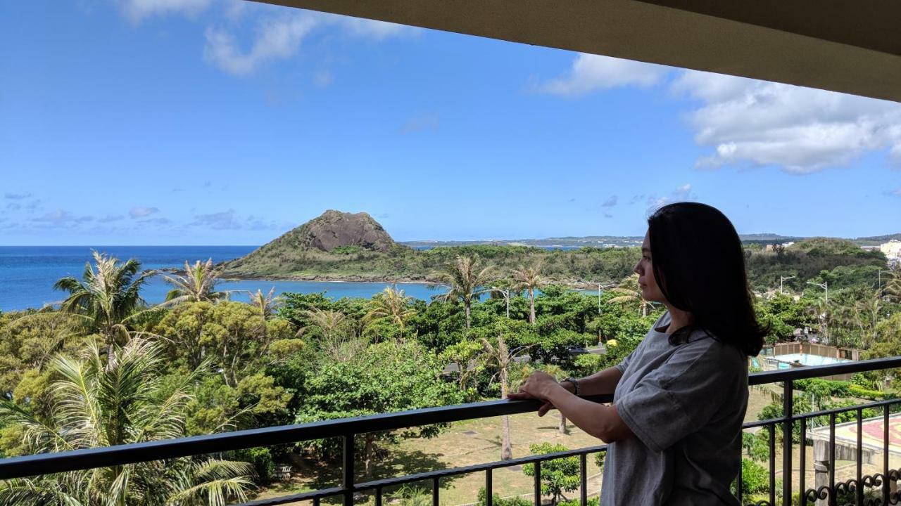 Howard Beach Resort Kenting Exterior photo View of the Rock of Tinian from the Tinian International Conference Center